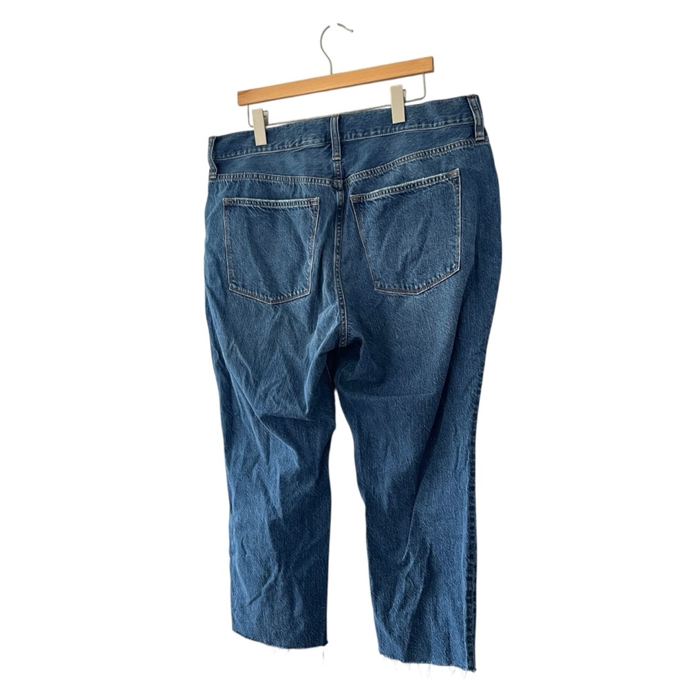 J Crew Factory Premium Edition High Rise Straight Leg Jeans Raw Hem Size 34P - Picture 3 of 9